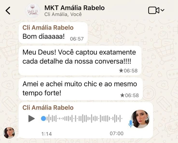 Depoimento de Amélia Rabelo — cliente da Agência Pocar