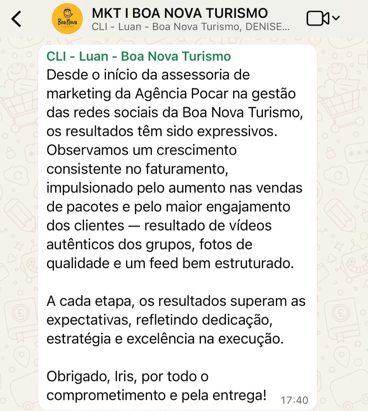 Depoimento Nova Turismo — cliente da Agência Pocar